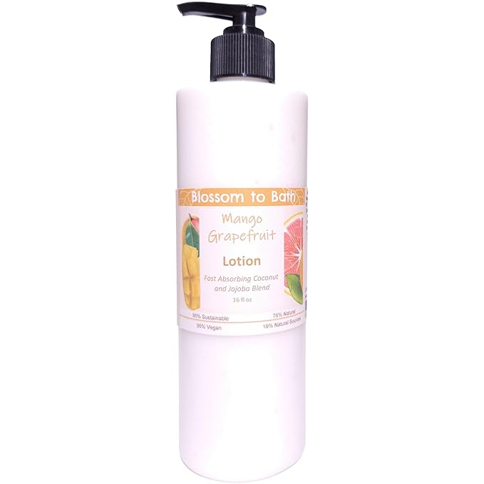 Mango Grapefruit Lotion (16 ounce) - Natural Fragrance - Absorbs Quickly with a Fresh Tropical Scent