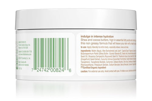 Alba Botanica Intense Hydration Whipped Body Butter, with Shea, Cocoa, and Kukui Nut Butters, 6.5 Oz (Packaging May Vary)