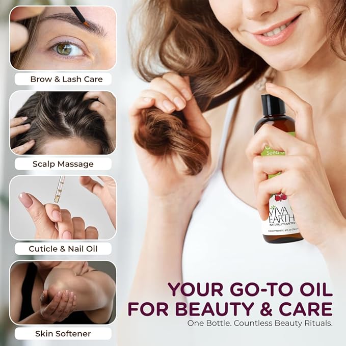 Castor Oil – 100% Pure and Natural Hexane Free Cold Pressed Castor Oil for Hair Growth, Skin Hydration, Scalp Care, Body Massage, and DIY Beauty Blends – 8 fl oz