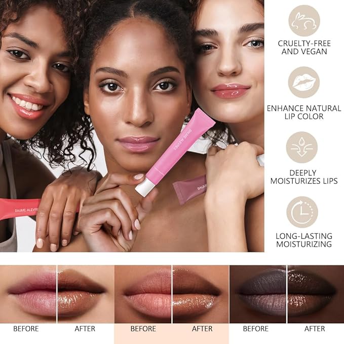 Butter Lip Balm – Ultra-Hydrating Lip Care with Shea Butter & Olive Oil, Soothes Dry Lips with Natural Tint & Gloss Effect, Lip Plumper Moisture & Light Lip Stain Finish #8 ICed Coffee