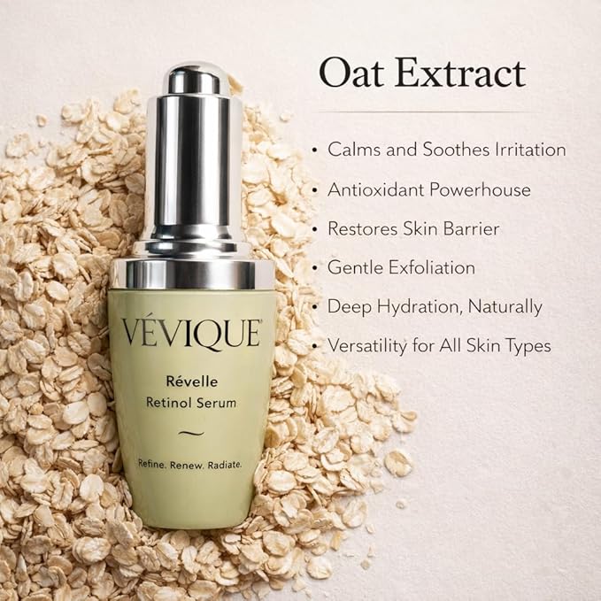 Révelle Retinol Serum with 1% Retinol, Peptides, Ceramides & Oat Extract, Anti-Aging Face Serum for Fine Lines, Dark Spots & Wrinkles, 1 Fl Oz