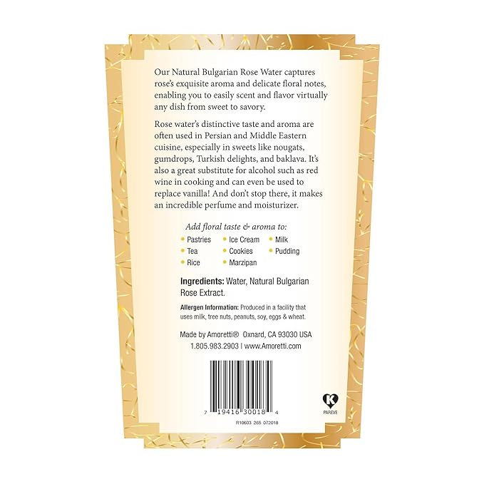 Amoretti - Natural Bulgarian Rose Water