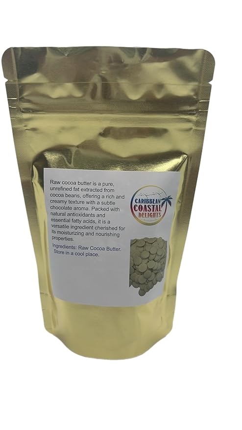 Raw Cocoa Butter Pure 100% Fresh (2, Ounces)
