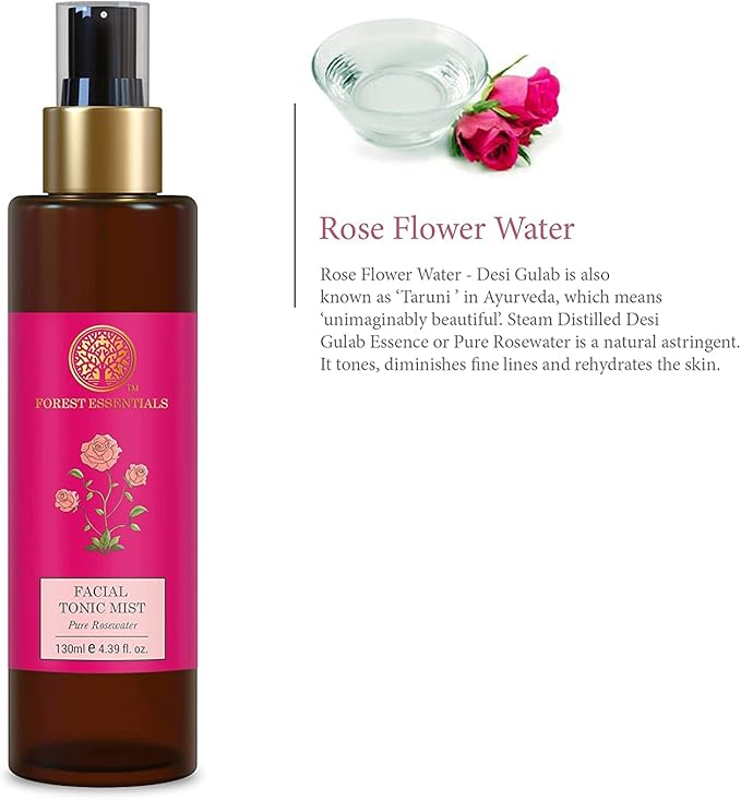 Forest Essentials Facial Tonic Mist Pure Rosewater 130 ml