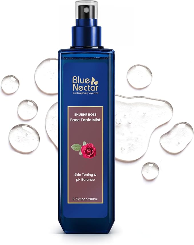 Blue Nectar Shubhr Steam Distilled Rose Toner Water & Face Tonic Mist 6.76 fl oz (200 ml)