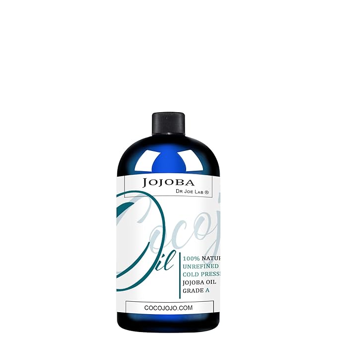 cocojojo Jojoba Oil Organic, Jojoba Oil for Hair Growth, Jojoba Oil for Skin, Jojoba Oil for Face, 100% Pure Natural, Cold Pressed, Deep Moisturizing Anti-Aging, Essential Oils - 4 Fl Oz
