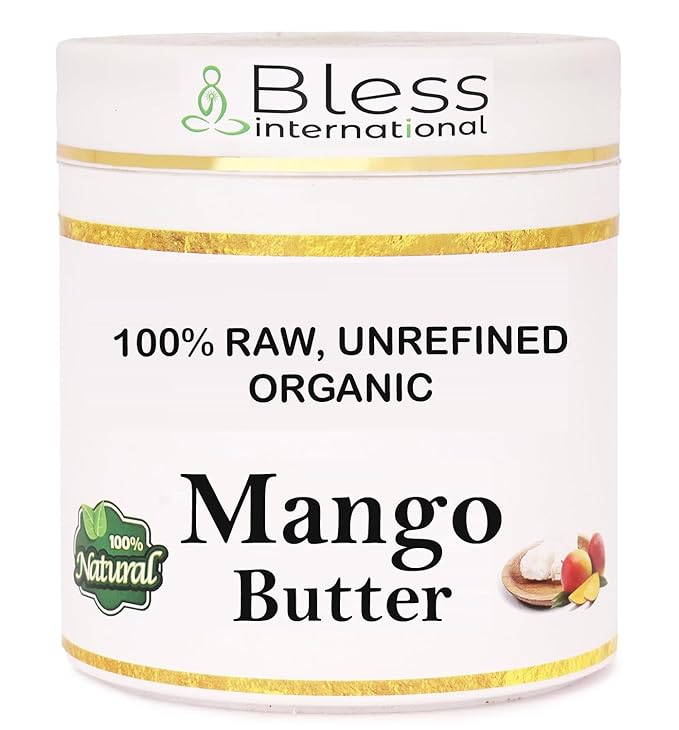 Organic Raw Mango Butter 100% Pure,Natural & Unrefined| Skin Moisturizer For Face, Body & Hair| 1 LBS/450 GM Ivory / White Grade A | DIY Creams, Balms, Lotions, Soaps| Softens Dry & Tough Skin