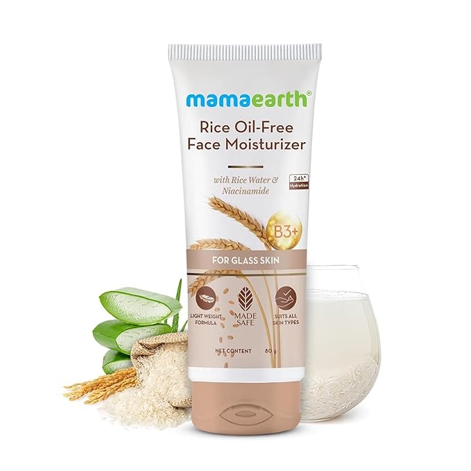 MAMAEARTH Rice Water Oil Free Face Moisturizer | 2.82 Oz/80g
