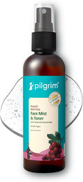 Pilgrim French Red Vine Face Mist & Toner with Niacinamide & Aloe | Hydrating Facial Spray for Oil Balance, Pore Care, Refreshing Glow | Alcohol-Free | 3.38 Fl Oz (100ml)