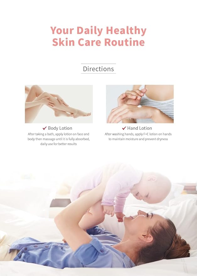 Vitamin F+E Lotion - Dry, Itchy Skin & Eczema Relief, Plant-Based, Soothes & Moisturizes, Strengthens Skin Barrier, Hypoallergenic Unscented, for Babies, Kids & Adults (5.41 Fl Oz)