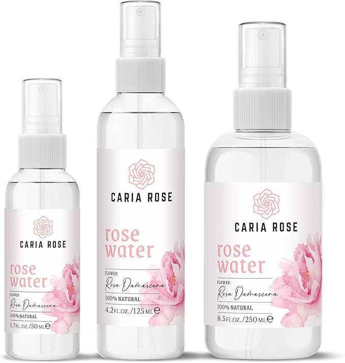 Rosewater Hydrating Spray Mist for Face & Hair | Rose Water Toner (1.7 oz (Travel Size))