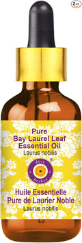 Deve Herbes Pure Bay Laurel Leaf Essential Oil (Laurus nobilis) with Glass Dropper Steam Distilled 50ml (1.69 oz)