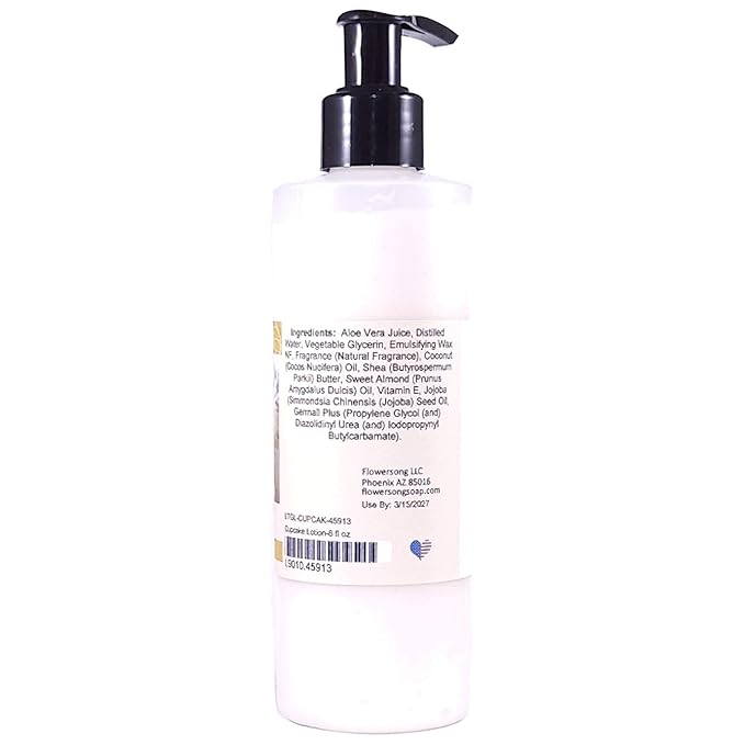 Blossom to Bath Cupcake Lotion (8 Ounce) - Natural Fragrance - Absorbs Quickly with a Rich Vanilla Scent