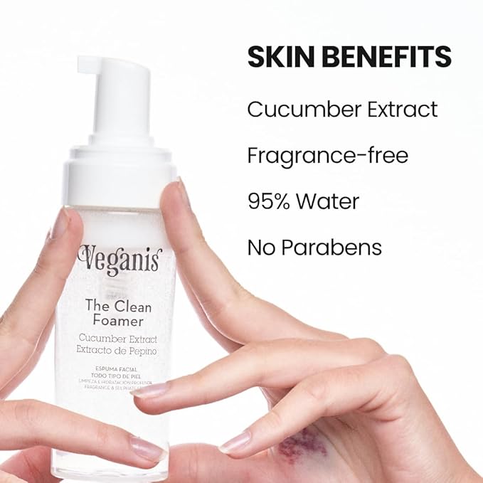 Foaming Face Wash With Cucumber Extract — Natural Facial Cleanser for Oily Skin, Hydrating Vegan Formula, Paraben-Free, 5 Fl Oz