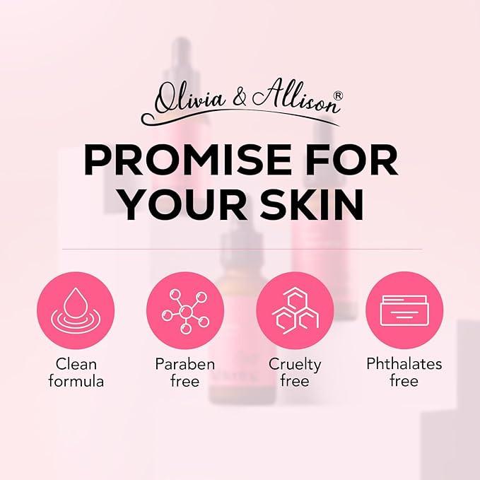 Olivia & Allison Hydrolyzed Collagen Serum 1.0 fl oz - With Panthenol + Hyaluronic Acid for Firming & Skin Barrier Support