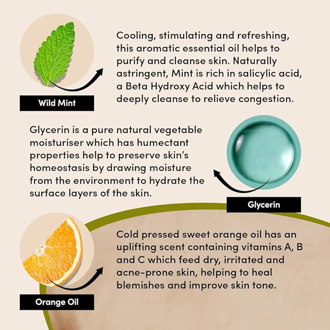 Urban Veda Purifying Exfoliating Face Scrub | Acne Face Wash Scrub with Neem Oil | Oil Cleanser Facial Scrub with Witch Hazel | Tea Tree Oil Face Scrub Exfoliator| Pore Cleaner Facial Polish|4.2 Fl oz