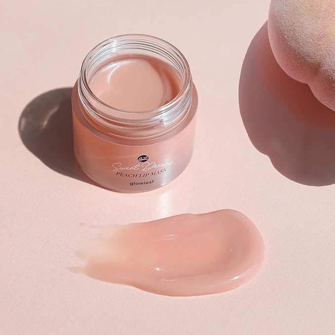 glowiest Sweet Dreams Overnight Lip Mask- Nourishing, Plumping and Hydrating Lip Balm | glowiest Sweet Dreams Lip Sleeping Mask | Hyaluronic Acids+Vitamin C+Shea Butter+Antioxidants l Peach