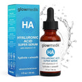 Glowmedik Hyaluronic Acid Serum for Face with Vitamin C & E - Advanced Hydrating Face Serum for Dry Skin, Fine Lines & Wrinkles - Vegan Facial Moisturizer for Women 1 fl oz 30ml