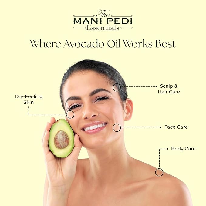 TMPE 100% Pure Avocado Oil, Cold-Pressed Single-Ingredient Carrier Oil for Hair, Skin & Body Care – Lightweight, Fast-Absorbing Moisturizing Oil - 1 fl oz
