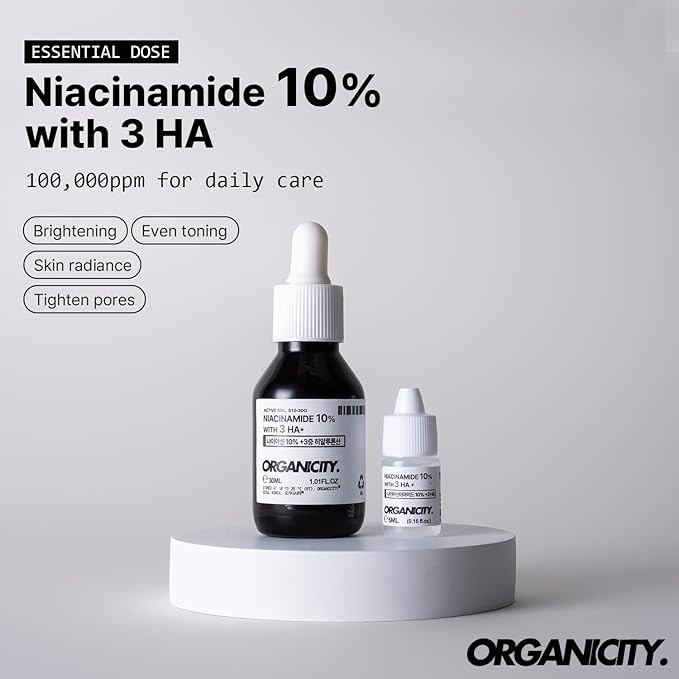 Niacinamide 10% + Hyaluronic Acid 1% Concentrated Serum 1.01 + 0.16 Fl Oz | Korean Skin Care | Pore Minimizer & Moisturizer | Vitamin B3 for Even Skin Tone & Fine Lines | Simple Ingredient