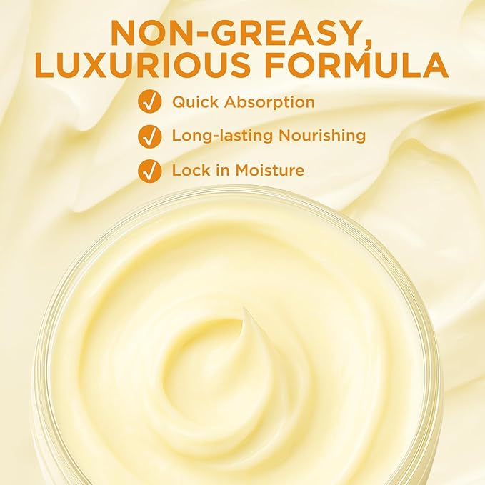 Pineapple Body Butter, Shea Body Butter for Women Dry Skin, Natural Pineapple Lotion for Body Care Smell Good-6.8 floz(200ml)
