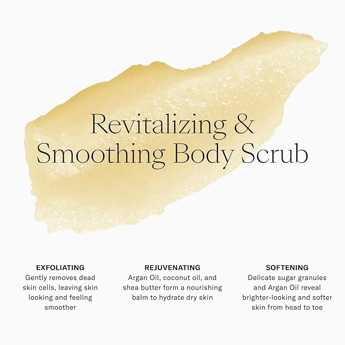 Josie Maran Argan Sugar Body Scrub Trio - 3-Piece Body Care Set - Softens, Smoothes & Hydrates Dry Skin - Includes Scents Sweet Clementine, Peppermint Bark & Sweet Cranberry (3 Count)