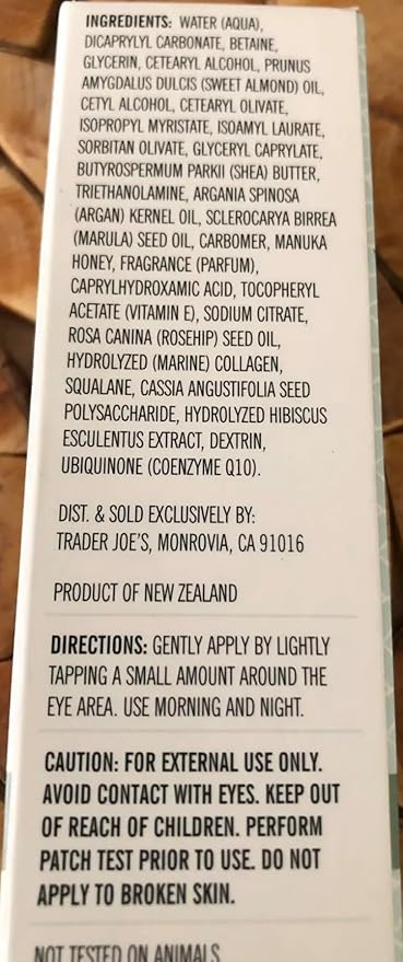 Generic Trader Joe's Hydrating Eye Cream ~ Plant Extracts Collagen Coq10 Eye Cream (1)