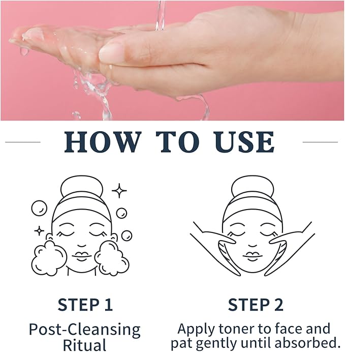 Rose Water Face Toner, Moisturizing & Anti-Aging for All Skin Types (10.1Fl oz)