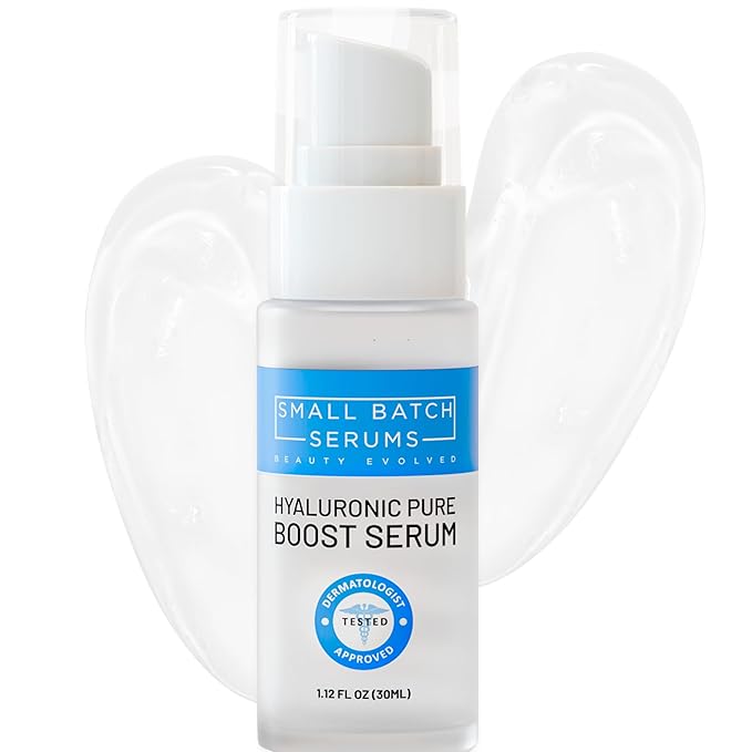 Pure Hyaluronic Acid Face Serum for Women - For Dull, Dry Facial Skin w/Ultra Moisturizer HA Acido Hialuronico - Anti Aging Daily Plumping Hydrating Skincare Serum - Alcohol Fee - Made in USA
