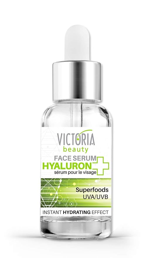 Victoria Beauty Hyaluron+ Face Serum with Hyaluronic Acid and Hydrating Superfoods – The Best Anti-Aging and Anti-Wrinkle Moisturizer – 100% Vegan Product, 20ml