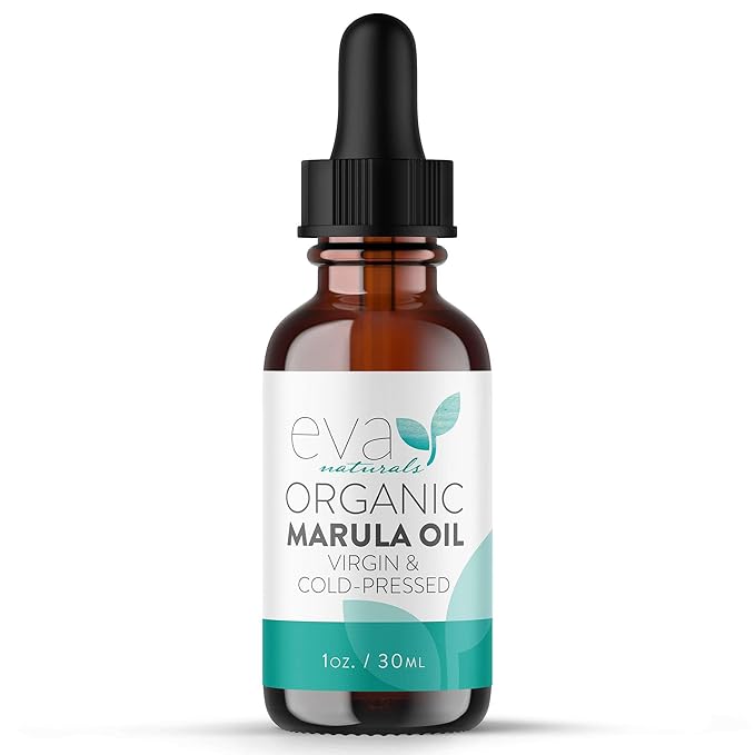 Eva Naturals Marula Oil – 100% Pure Cold Pressed Oil for Face, Hair, Skin & Body – Lightweight Facial & Massage Serum – Moisturizer for Aging Care, Gua Sha & Beard Use – 1 Oz