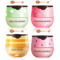 Lip Balm Sleeping Lip Mask, Long-Lasting Nourishing & Moisturizing Lip Night Care Lip Anti-chapped Lip Cream Lip Skin Care (4 Packs Fruit)