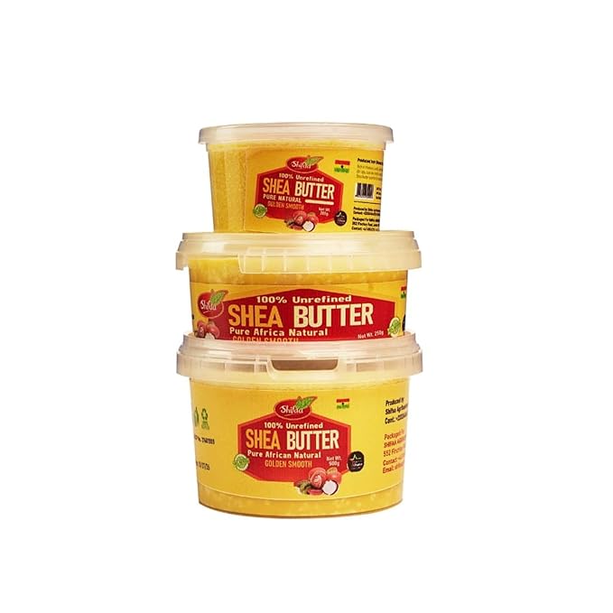 Shifaa Shea Butter - 100% Pure and Unrefined from Ghana I Raw, Natural Moisturizer & Organic for Skin, Hair, Lips & Body - Good for Scars and Rashes, Eczema - 18oz
