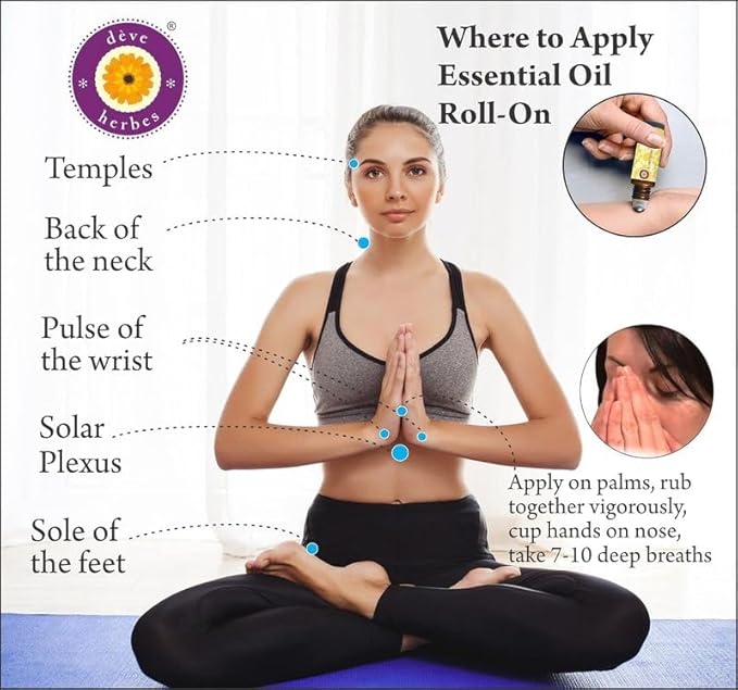 déve herbes Shield & Shine - Aromatherapy Essential Oil Blend of Holy Basil (Tulsi), Peppermint, Lemongrass, Ginger, Ylang Ylang & Oregano Essential Oils 10ml (Roll-On)