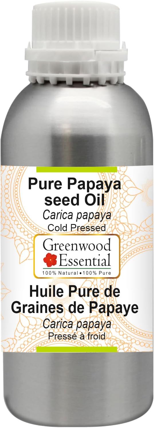 Greenwood Essential Pure Papaya Seed Oil (Carica Papaya) Cold Pressed 630ml (21 oz)