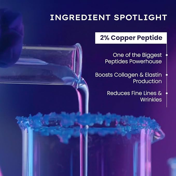 Hyphen 10% Peptide with 2% Copper Peptide Face Serum | Advanced Youth Formula | Boosts Collagen & Elastin | All Skin Types - 18ml