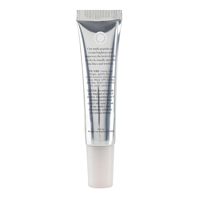 Naturium Multi-Peptide Eye Cream, Smoothing & Anti-Aging Skincare, with Squalene & Hyaluronic Acid, 0.5 oz