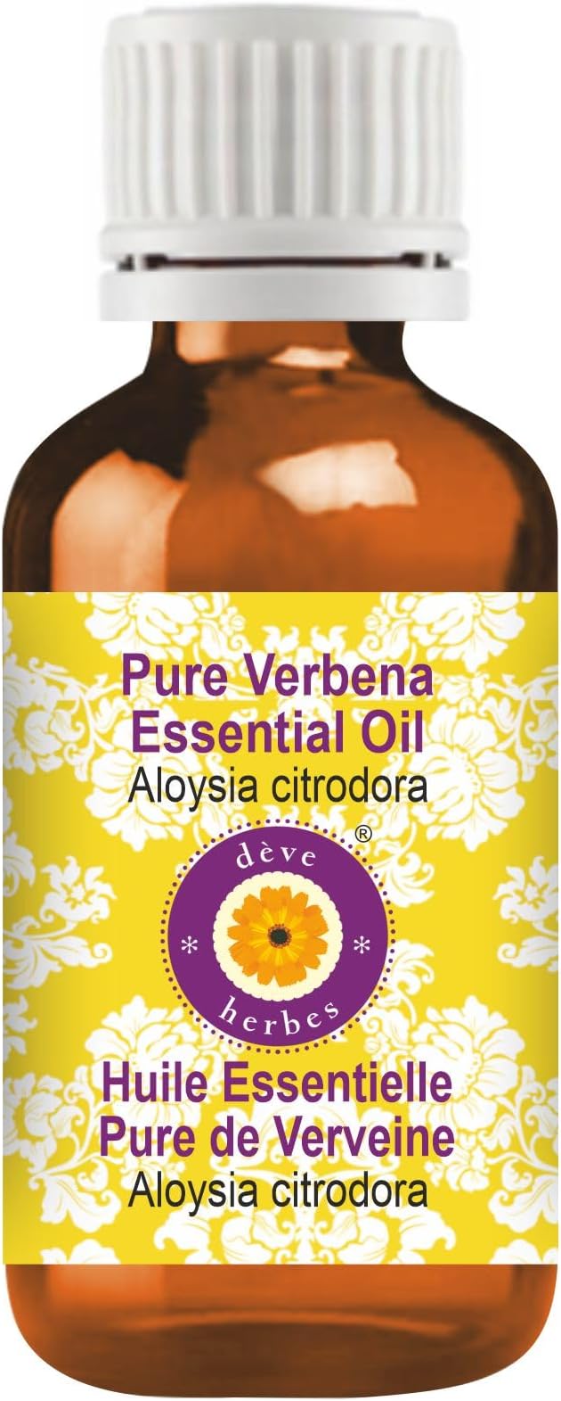 Deve Herbes Pure Verbena Essential Oil (Aloysia citrodora) Steam Distilled 50ml (1.69 oz)