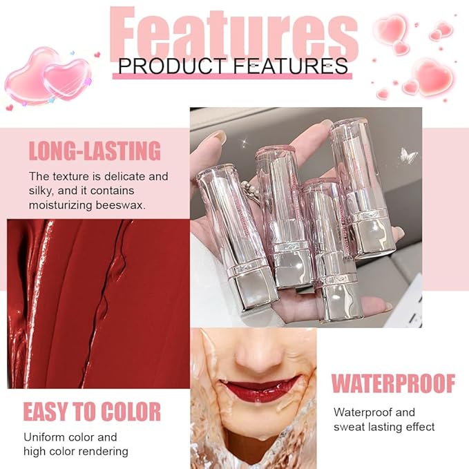 2Pcs Honey Tinted Lip Stain Lip Balm Lip Gloss Lipstick, Sheer Hydrating Lip Stains Tint, Moisturizing Lip Color for All Skin Tones, Nourishing Lip Balm with a Hint of Natural Black Cherry Tint
