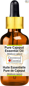 Greenwood Essential Pure Cajeput Essential Oil (Melaleuca cajeputi) with Glass Dropper Steam Distilled 5ml (0.16 oz)