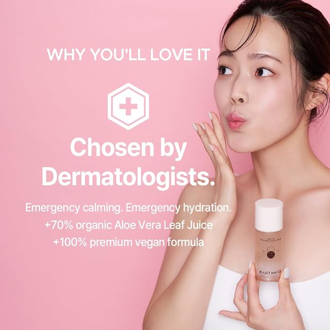 O'live Soothing Youth Face Serum, 50ml Korean Skin Care With Aloe & Blooming Flower Complex to Moisturize & Calm Sensitive Skin, Deep Hydration & Minimizes Look of Pores, Vegan & Cruelty-Free