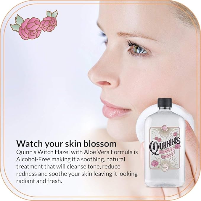 Quinn’s Alcohol Free Witch Hazel Rose Petal 16 oz. & Quinn’s Alcohol Free Witch Hazel Cucumber & Mint 16 oz.