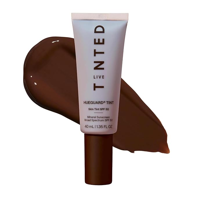 Live Tinted Hueguard Skin Tint SPF 50 - Tinted Mineral Sunscreen with Light-Medium Buildable Coverage With a Hydrating and Radiant Finish - Water and Sweat Resistant, 1.35 fl oz - Shade 01