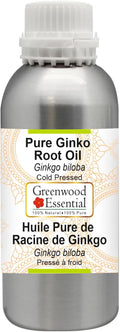 Greenwood Essential Pure Ginko Root Oil (Ginkgo biloba) Natural Therapeutic Grade Cold Pressed 1250ml (42 oz)