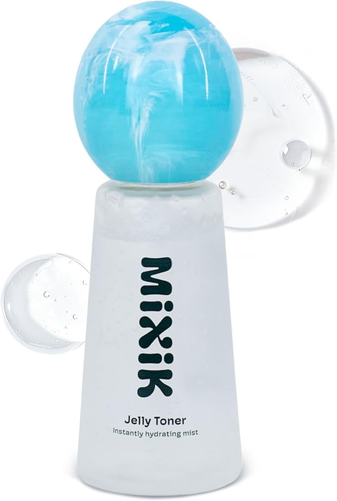 MIXIK Jelly Toner Spray for Face - Skincare Mist, Alcohol-Free Facial Toner for Hydrating, Made of Rose Water, Avocado Oil, Blue Agave Extract (80 ml (2.7 fl oz) Full Size)