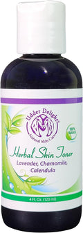 Udder Delight Herbal Skin Toner (4 oz) - Soothing Witch Hazel with Calendula, Lavender & Chamomile Flowers, Toner for Facial Care