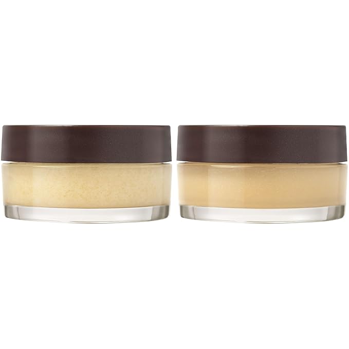 Burt’s Bees Conditioning Lip Scrub and Overnight Intensive Lip Treatment, With Ceramides, Exfoliates and Hydrates Lips 8 Hours, Natural Origin, 2 Jars, 0.25 oz