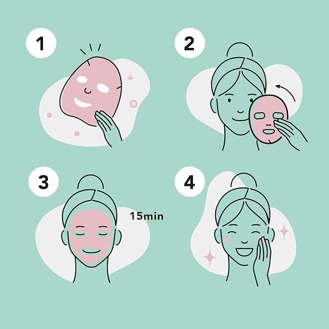 celavi Face Mask Set Korean Beauty Essence Facial Paper Sheet Mask Korea Skin Care Moisturizing 12 New flavors K-Beauty Skincare 12 masks in a pack Made in Korea