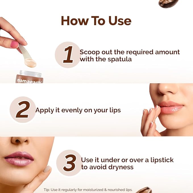 Mamaearth Cocoa Moisture Therapy Lip Balm for Dry & Chapped Lips, 0.52 oz (15 g) | Nourishing & Hydrating Lip Care with Natural Cocoa & Vitamin E | Long-Lasting Moisture for Soft Lips