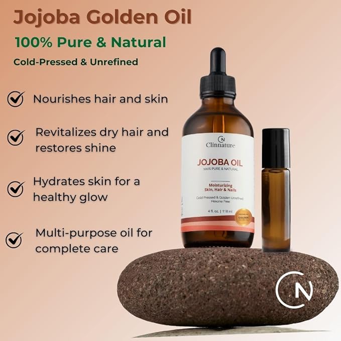 Jojoba Oil for Nails & Cuticles – 100% Pure & Cold-Pressed Nail Oil for Stronger, Healthier Nails – Deep Cuticle Moisturizer for Dry, Cracked Skin – Hexane-Free, Fast Absorbing